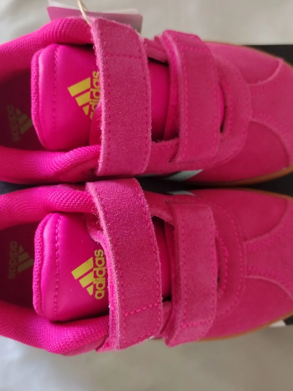 adidas Kids Pink Sneakers with Mint Stripes